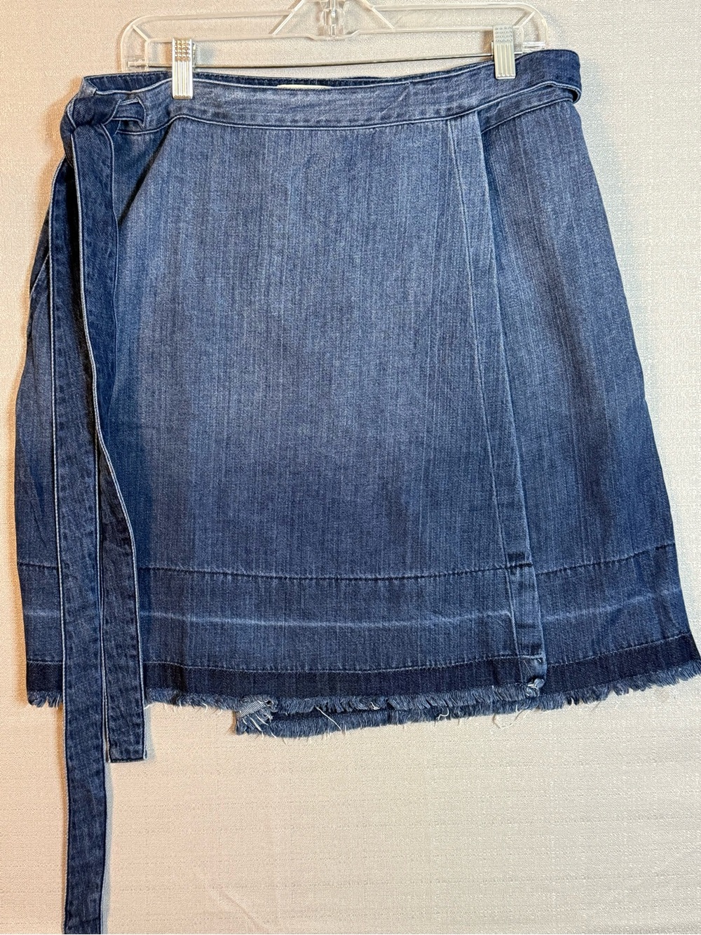 cloth & stone Denim Wrap Mini Skirt in Denim Blue